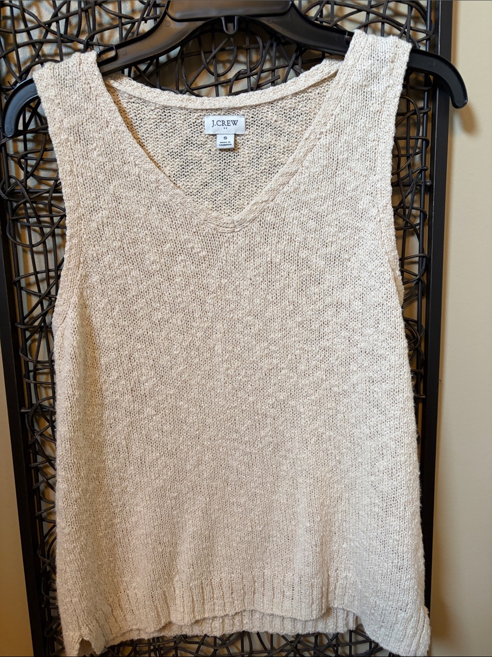 J. Crew Factory Cream Knit Men’s Sweater